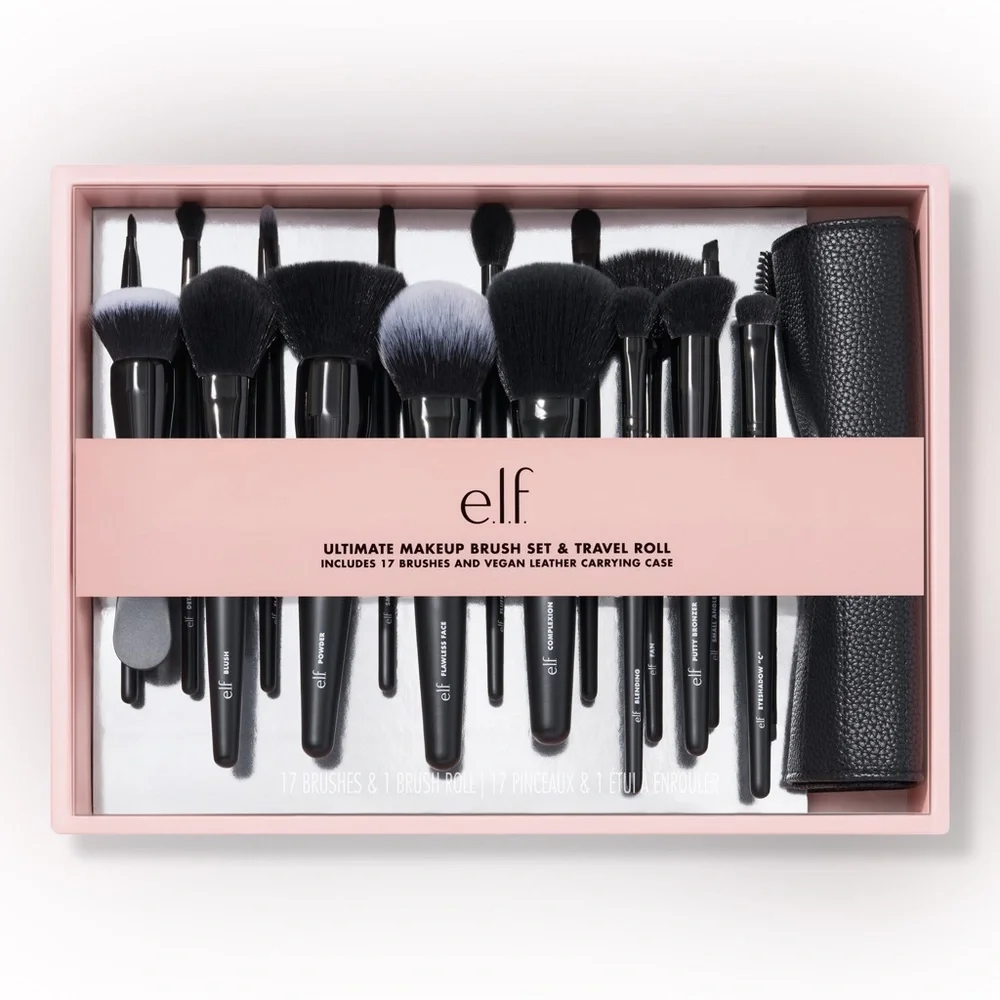 Elf-Ultimate Makeup Brush Set & Travel Roll